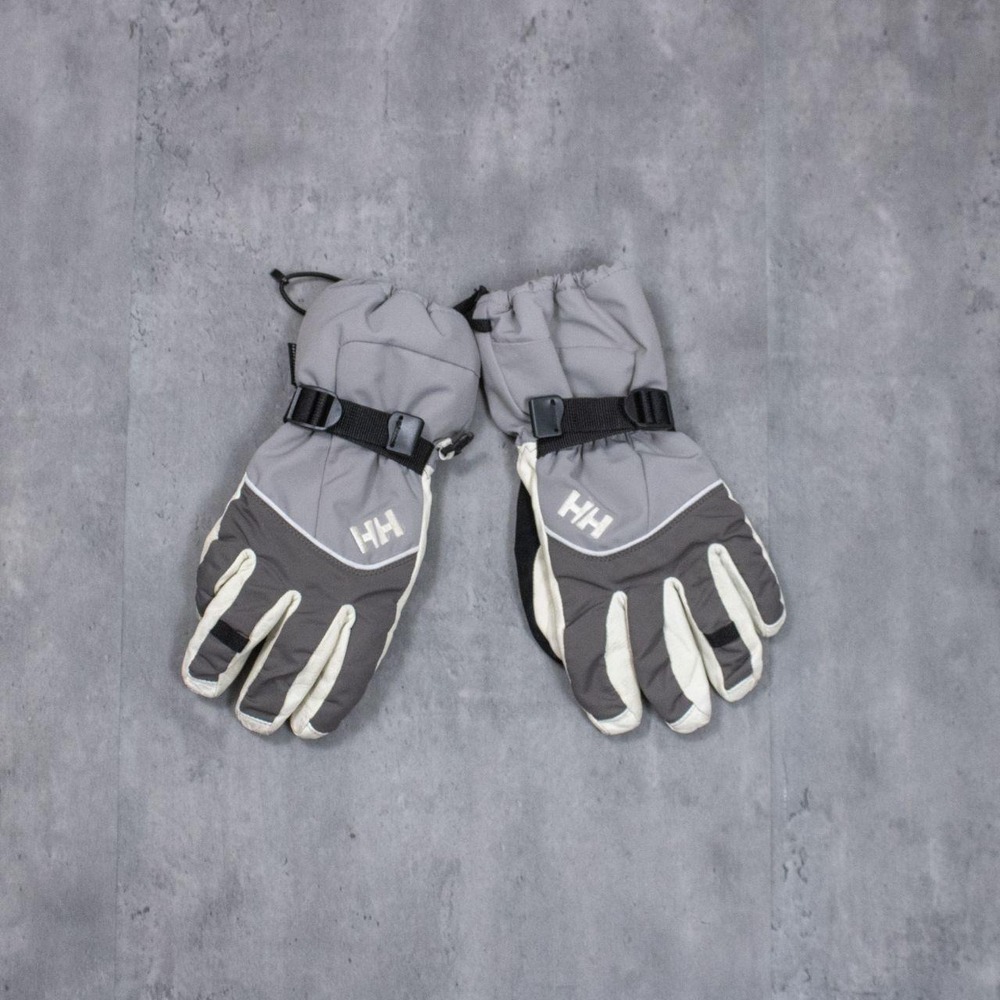 Helly Hansen White Leather Polyester Winter Gloves